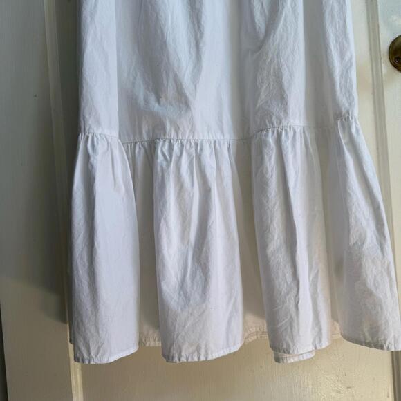 Oak + Fort Poplin Cotton Gathered Tiers Midi Dress - Picture 7 of 13